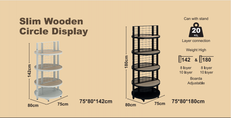 Slim Træ Circle Display