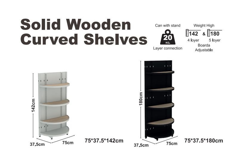 Solid Træ Curved Shelves